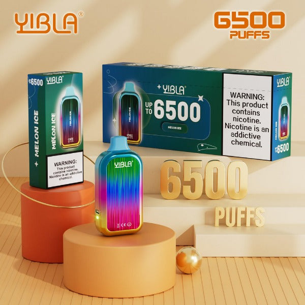 Yibla 6500 Puffs Disposable Vape 18mL Best Flavor Melon Ice