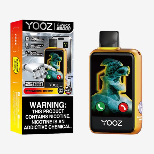 Best Deal YOOZ Linkx 25,000 Puffs Smart Disposable - Strawberry Banana