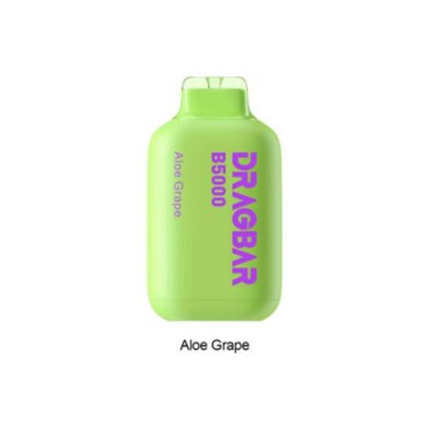 Aloe Grape ZoVoo DragBar 5000 Puffs Disposable 5-Pack Bulk Deal!