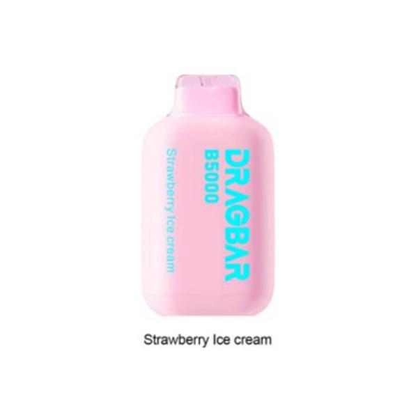 Strawberry Ice Cream ZoVoo DragBar 5000 Puffs Disposable 5-Pack Bulk Deal!