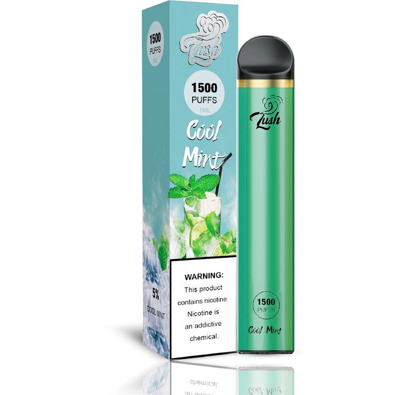 Lush 1500 Puffs Single Disposable Vape 6mL Best Flavor Cool Mint